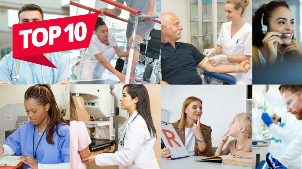 top 10 grid of healthcare workers