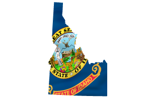 Idaho flag map