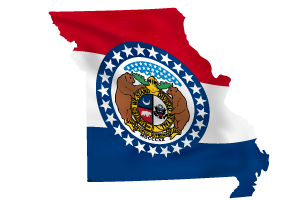 Missouri flag map