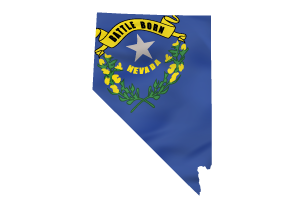 Nevada flag map