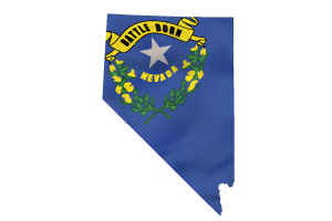 Nevada flag map