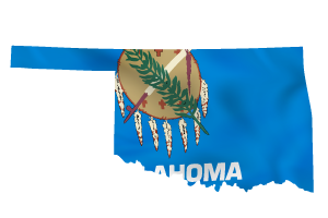 Oklahoma flag map