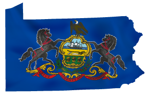 Pennsylvania flag map