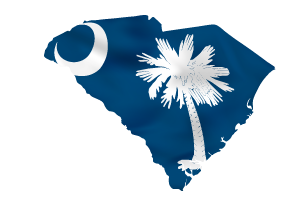 South Carolina flag map