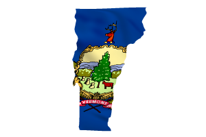 Vermont flag map